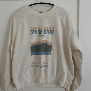 ANINE BING | ARLO SWEATSHIRT DESERT ROAD - WHITE